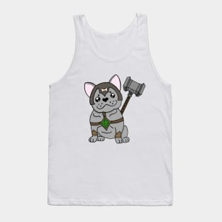 Frenchie Fighter | Barbarian | French Bulldog | Fantasy Art | DND Dogs Tank Top